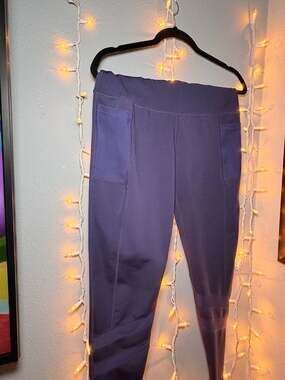 Levelup Active Purple Mesh Inset High-Waisted Leggings with Pockets